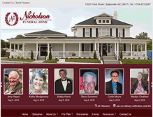 Tablet Screenshot of nicholsonfunerals.com